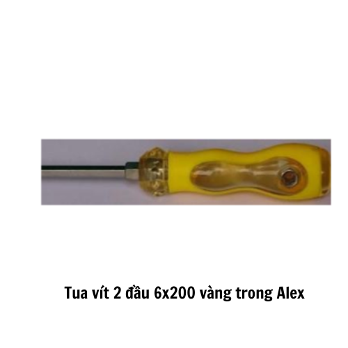 Tua vít 2 đầu 6x200 vàng trong Alex