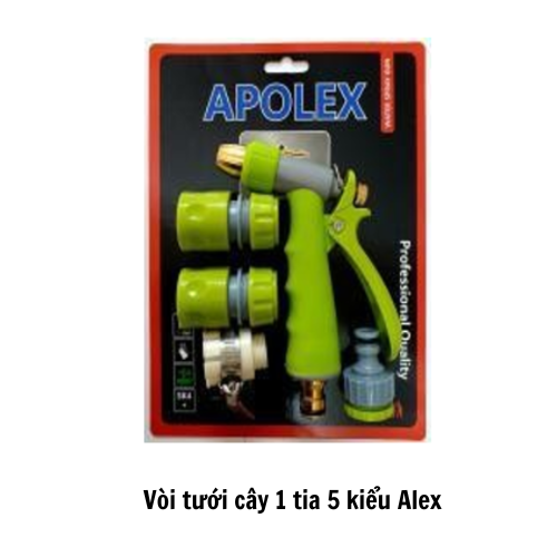 Vòi tưới cây 1 tia 5 kiểu Alex