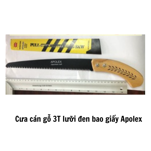 Cưa cán gỗ 3T lưỡi đen bao giấy Apolex