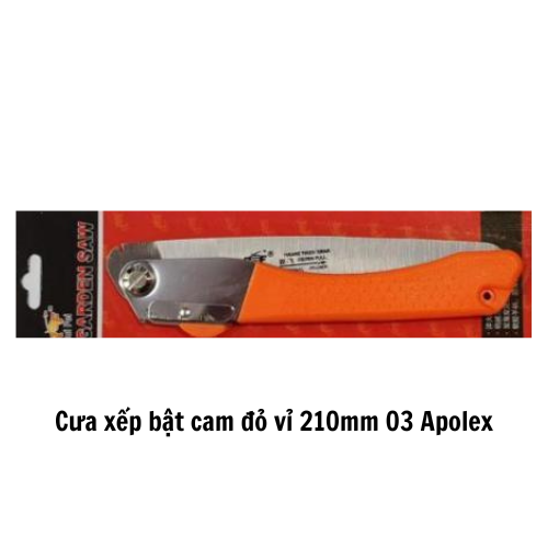 Cưa xếp bật cam đỏ vỉ 210mm 03 Apolex