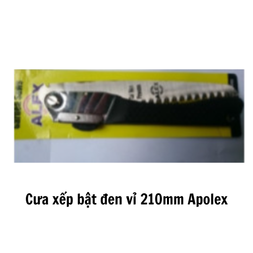 Cưa xếp bật đen vỉ 210mm Apolex