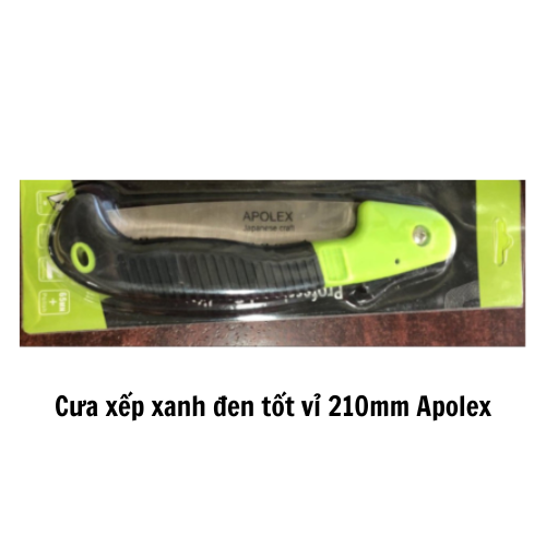 Cưa xếp xanh đen tốt vỉ 210mm Apolex