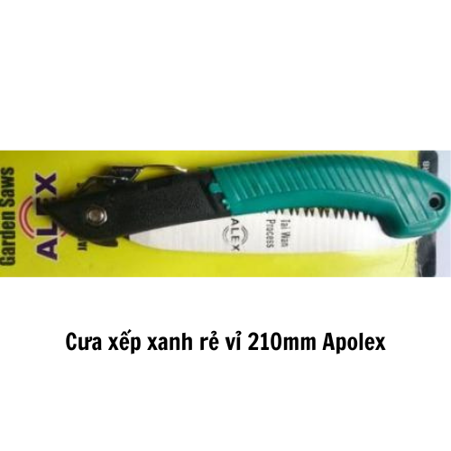 Cưa xếp xanh rẻ vỉ 210mm Apolex