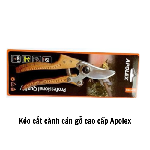 Kéo cắt cành cán gỗ cao cấp Apolex