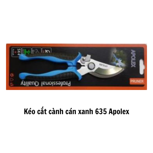 Kéo cắt cành cán xanh 635 Apolex