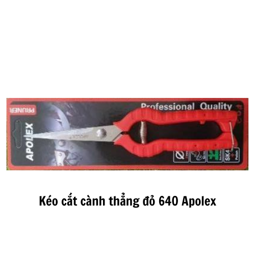 Kéo cắt cành thẳng đỏ 640 Apolex