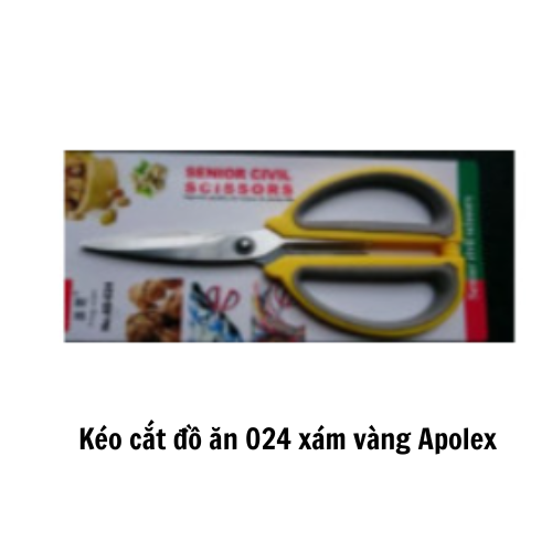 Kéo cắt đồ ăn 024 xám vàng Apolex