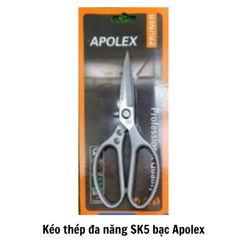 Kéo thép đa năng SK5 bạc Apolex