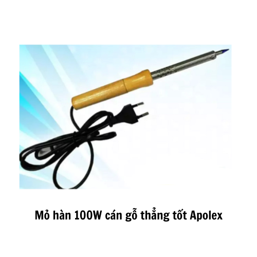 Mỏ hàn 100W cán gỗ thẳng tốt Apolex