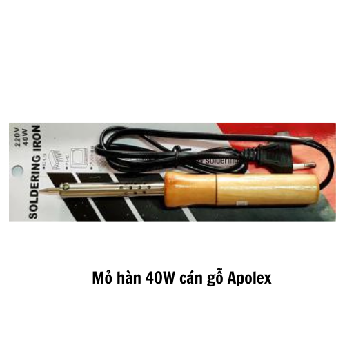 Mỏ hàn 40W cán gỗ Apolex