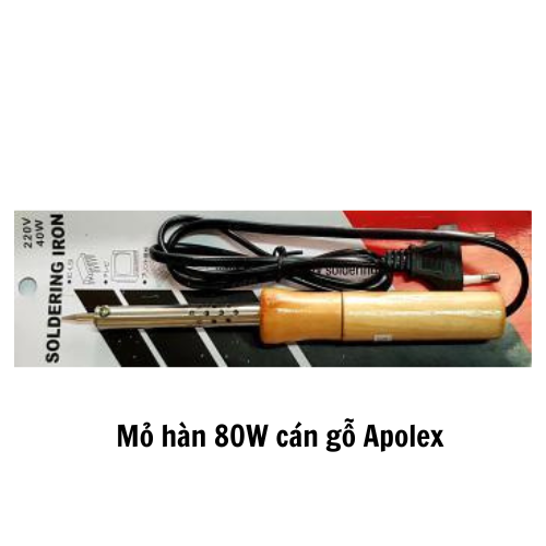 Mỏ hàn 80W cán gỗ Apolex