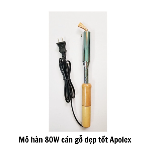 Mỏ hàn 80W cán gỗ dẹp tốt Apolex