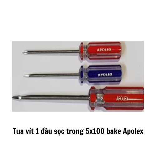 Tua vít 1 đầu sọc trong 5x100 bake Apolex