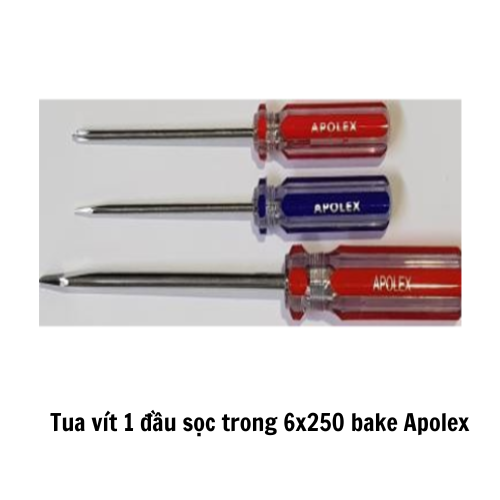 Tua vít 1 đầu sọc trong 6x250 bake Apolex