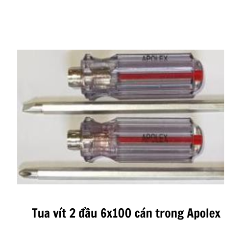 Tua vít 2 đầu 6x100 cán trong Apolex