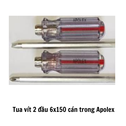 Tua vít 2 đầu 6x150 cán trong Apolex