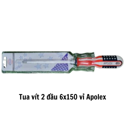 Tua vít 2 đầu 6x150 vỉ Apolex