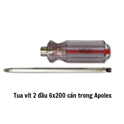 Tua vít 2 đầu 6x200 cán trong Apolex