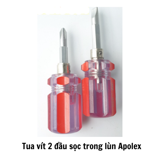 Tua vít 2 đầu sọc trong lùn Apolex