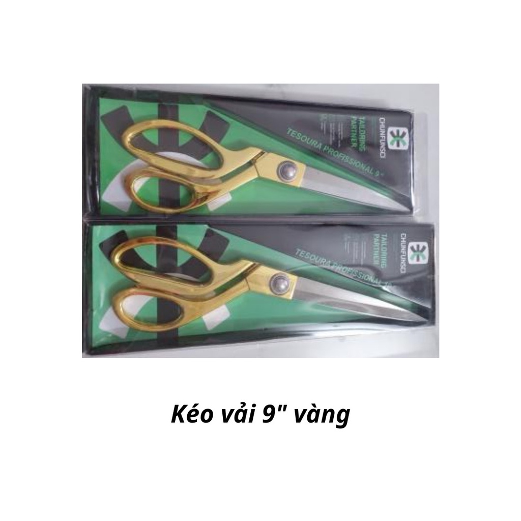 Kéo vải 9" vàng 