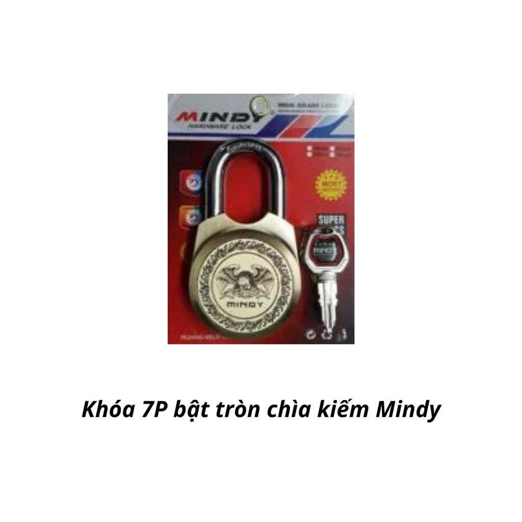 Khóa 7P bật tròn chìa kiếm Mindy