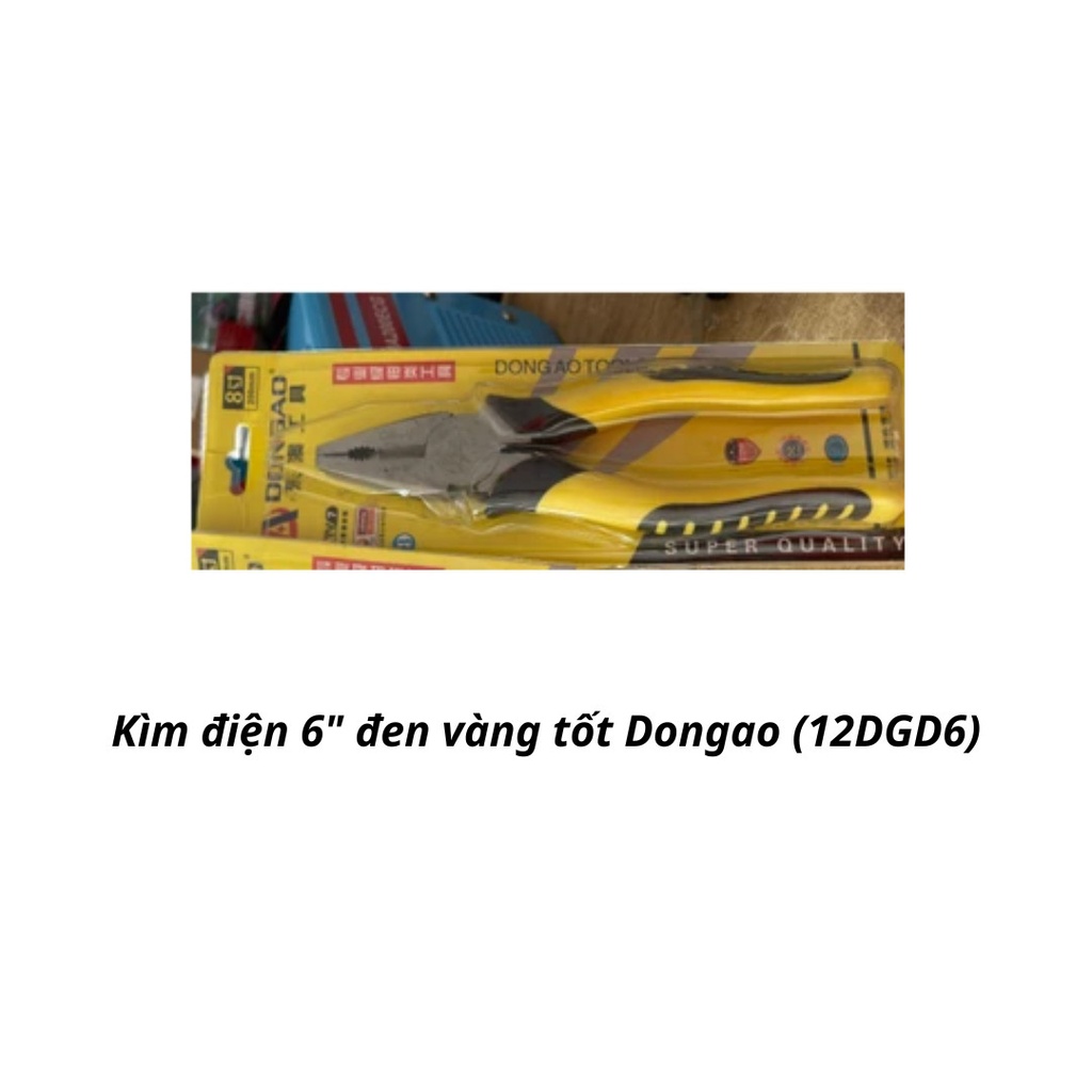 Kìm điện 6" đen vàng tốt Dongao (12DGD6)