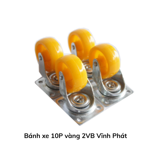 Bánh xe 10P vàng 2VB Vĩnh Phát