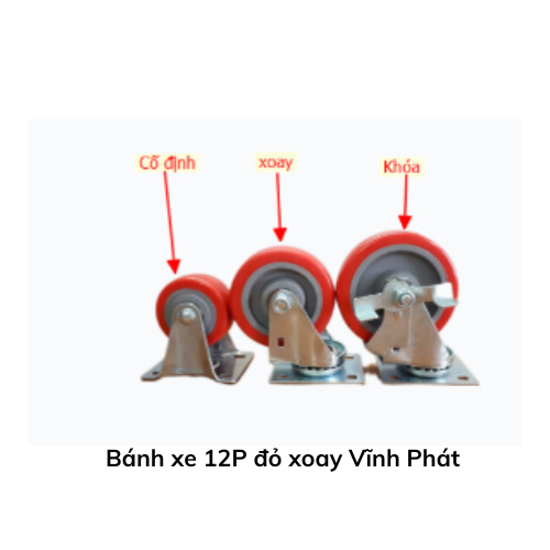 Bánh xe 12P đỏ xoay Vĩnh Phát