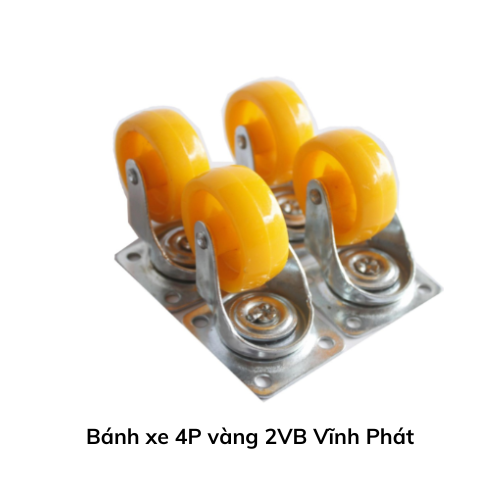 Bánh xe 4P vàng 2VB Vĩnh Phát