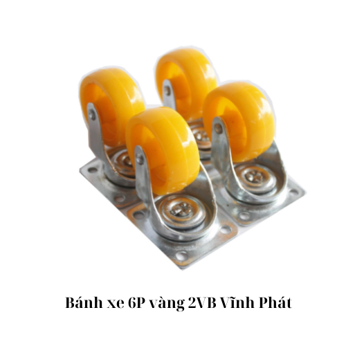 Bánh xe 6P vàng 2VB Vĩnh Phát