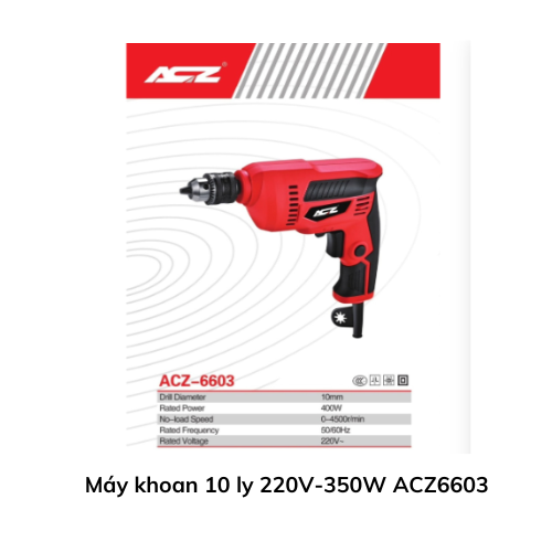 Máy khoan 10 ly 220V-350W ACZ6603