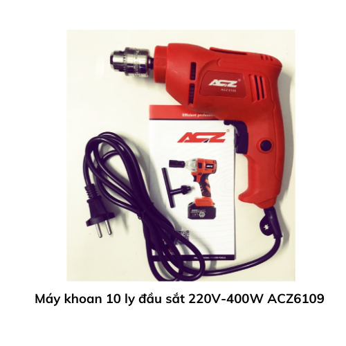 Máy khoan 10 ly đầu sắt 220V-400W ACZ6109