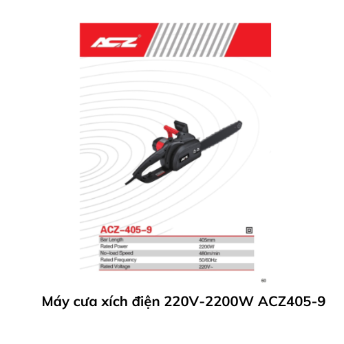 Máy cưa xích điện 220V-2200W ACZ405-9