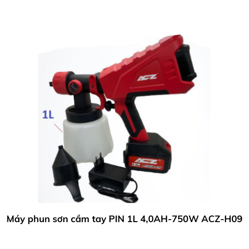 Máy phun sơn cầm  tay PIN 1L 4,0AH-750W ACZ-H09