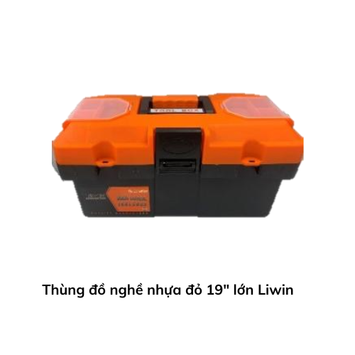 Thùng đồ nghề nhựa đỏ 19" lớn Liwin