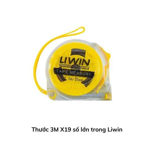 Thước 3M X19 số lớn trong Liwin