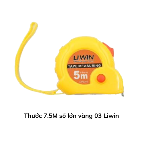 Thước 7.5M số lớn vàng 03 Liwin