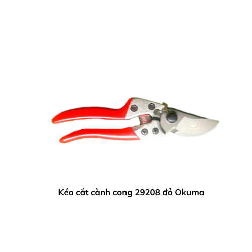 Kéo cắt cành cong 29208 đỏ Okuma