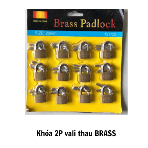 Khóa 2P vali thau BRASS