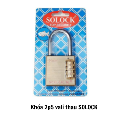 Khóa 2p5 vali thau SOLOCK