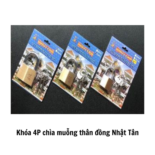 Khóa 4P chìa muỗng thân đồng Nhật Tân