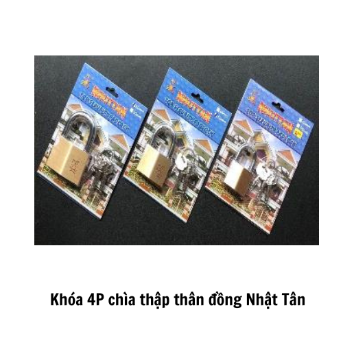 Khóa 4P chìa thập thân đồng Nhật Tân