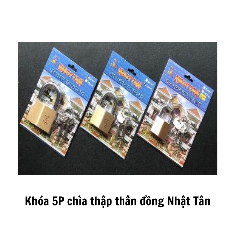 Khóa 5P chìa thập thân đồng Nhật Tân