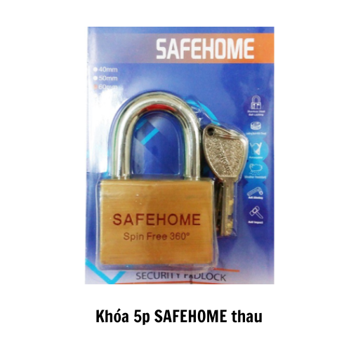 Khóa 5p SAFEHOME thau