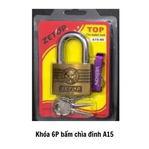 Khóa 6P bấm chìa đinh A15