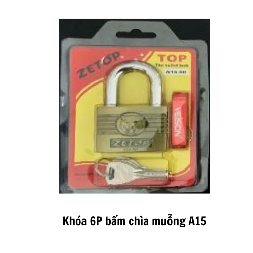 Khóa 6P bấm chìa muỗng A15