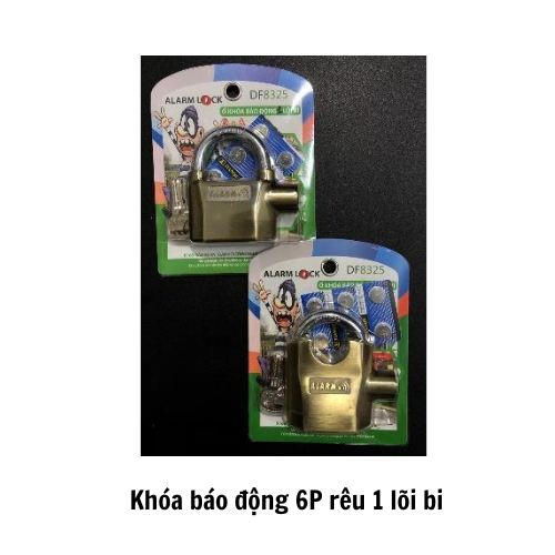 Khóa báo động 6P rêu 1 lõi bi