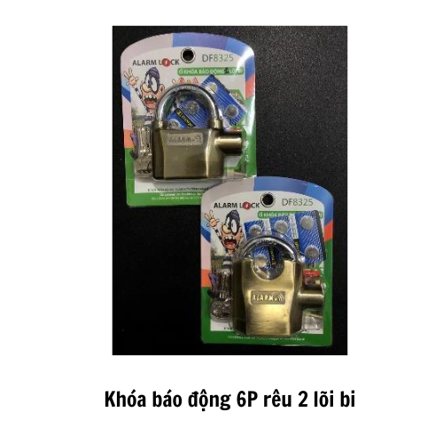 Khóa báo động 6P rêu 2 lõi bi