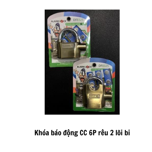 Khóa báo động CC 6P rêu 2 lõi bi