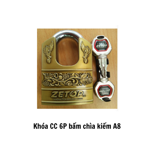 Khóa CC 6P bấm chìa kiếm A8